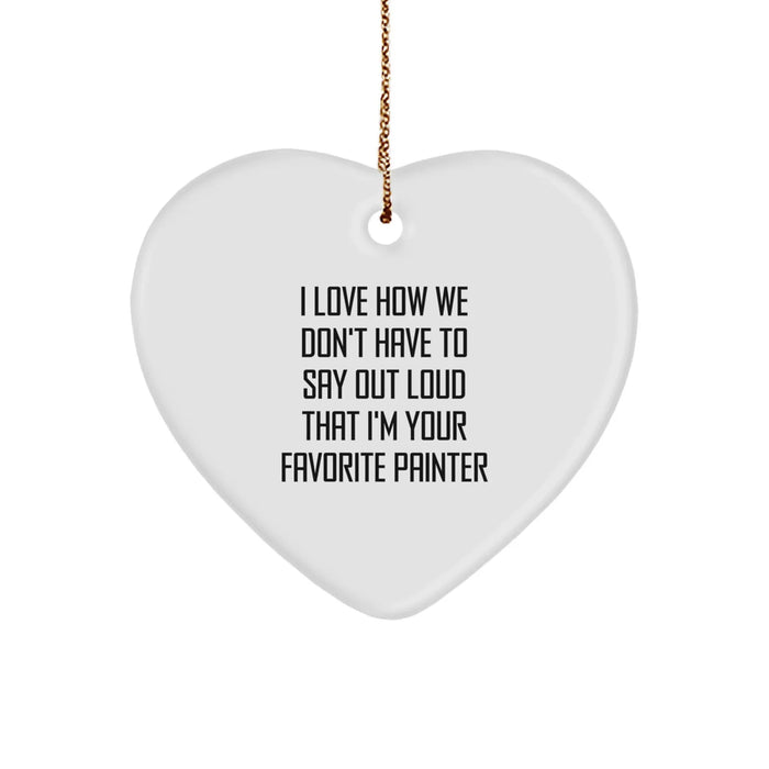 Funny Painter Heart Ornament Gifts from Loved Ones - Unique Christmas Unique Gifts for Painter Friends and Family - Image 1