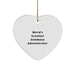 World's Greatest Database Administrator Heart Ornament, Funny Quote Gifts from Friends, for Database Administrator Christmas Unique Presents - Image 1
