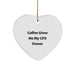 CFO Power Gift for Men Funny Christmas Heart Ornament, Gifts from Men to CFO, CFO Heart Shaped Ornament, Funny Quote about CFO Power, Christmas Unique Gifts - Image 1