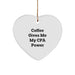 Funny CPA Gifts for Men - Coffee Gives Me My Cpa Power Heart Ornament, Unique Christmas Memorable Presents from Friends, Family, Coworkers - Image 1
