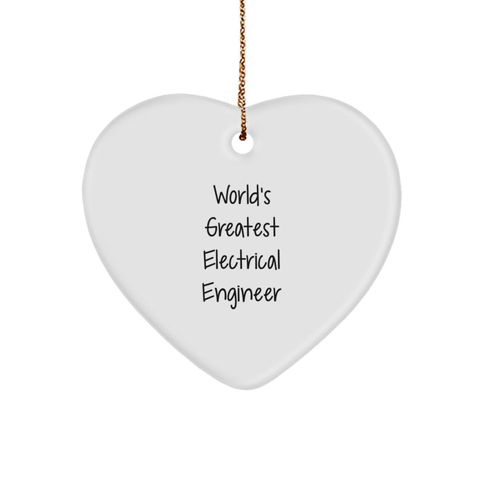World's Greatest Electrical Engineer Heart Ornament, Gifts from Friends, Unique Christmas Unique Gifts for Electrical Engineer - Image 1