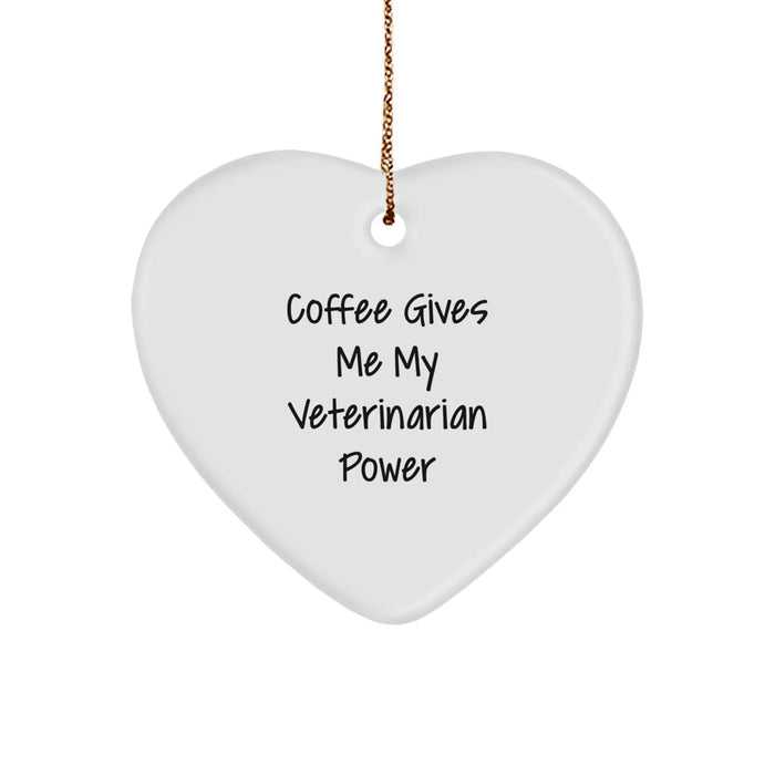 Funny Veterinarian Heart Ornaments Gifts from Friends Family for Christmas Unique - Image 1