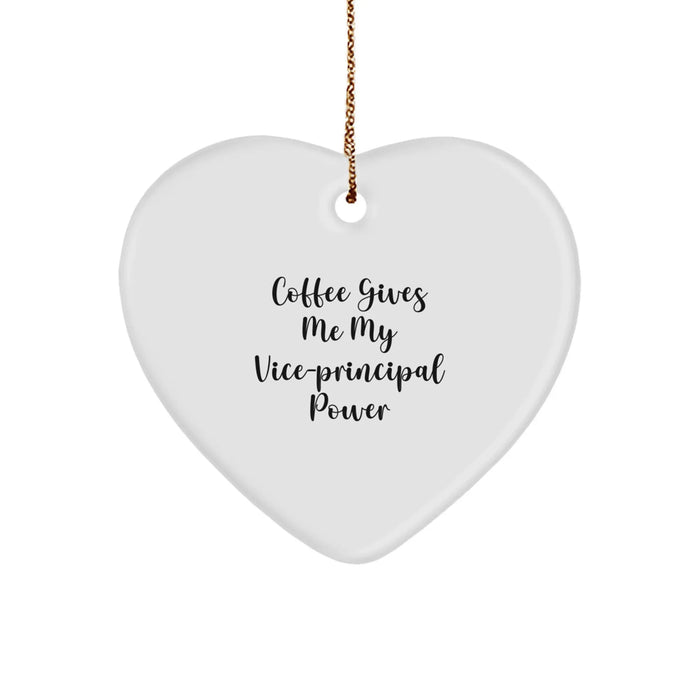 Funny Vice-Principal Gifts, Heart Ornament, Christmas Unique Gifts from Friends for Vice-Principal - Image 1