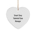 Funny Case Manager Gifts from Friends - Smart Sexy Talented Case Manager Heart Ornament, Christmas Unique Gifts for Case Manager - Image 1