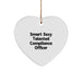 Funny Compliance Officer Gifts for Men - Smart Sexy Talented Heart Ornament, Gifts from Friends to Compliance Officer, Christmas Unique Gifts - Image 1