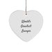 Funny Lawyer Gifts for Christmas - 'World's Greatest Lawyer' Heart Ornament, Gifts from Men to Friends - Image 1
