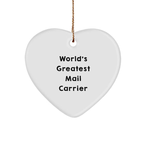 Funny Mail Carrier Gifts from Friends Christmas Unique Heart Ornaments for Mail Carrier - Image 1