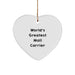 Funny Mail Carrier Gifts from Friends Christmas Unique Heart Ornaments for Mail Carrier - Image 1