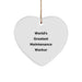 Funny Maintenance Worker Gifts from Friends, Heart Ornament for World's Greatest Maintenance Worker, Christmas Unique Gifts - Image 1