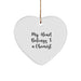 Funny Chemist Gifts from Friends - My Heart Belongs To A Chemist Heart Ornament, Christmas Unique Gifts for Chemist - Image 1