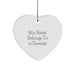 Funny Chemist Gifts, Heart Ornament, My Heart Belongs To A Chemist, Gifts from Men, Women, Friends for Chemist, Christmas Unique Gifts - Image 1