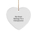 Funny Chiropractor Gifts, Heart Ornament for Chiropractors, My Heart Belongs To A Chiropractor Unique Christmas Unique Gifts from Friends Women - Image 1