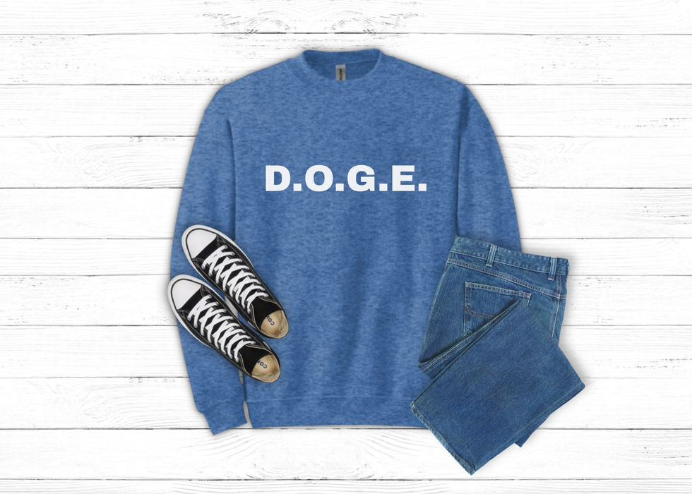 D.O.G.E. Unisex Sweatshirt for Republicans, Trump Supporters, Department of Government Efficiency, Political Activists, Political Apparel