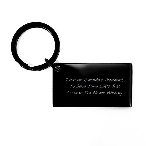 Funny Executive Assistant Gifts from Friends to Executive Assistant Keychain for Father's Day Unique Executive Assistant Men's Keychain - Image 1