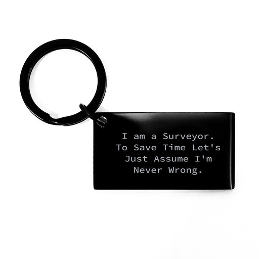 Funny Surveyor Gifts for Men Keychain - I'm Never Wrong - Unique Father's Day Unique Gifts from Family - Image 1