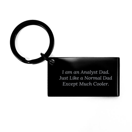 Funny Analyst Dad Keychain Gifts for Men from Family - Graduation Unique - Image 1