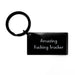Funny Inspirational Gifts from Friends for Trucker Keychain Black Stainless Steel Keychain with Engraved Trucker Quote Graduation Unique Gifts for Men - Image 1