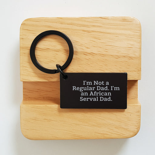 African Serval Cat Keychain for Dad, Funny Keychain Gifts from Dad for African Serval Cat Lover, Graduation Unique Gift Ideas for Men - Image 2
