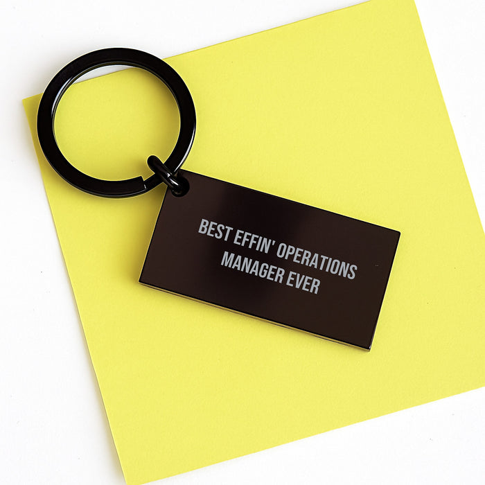 Funny Operations Manager Keychain Gifts from Men, Best Effin' Operations Manager Ever, Unique Father's Day Unique Gifts for Operations Manager - Image 3