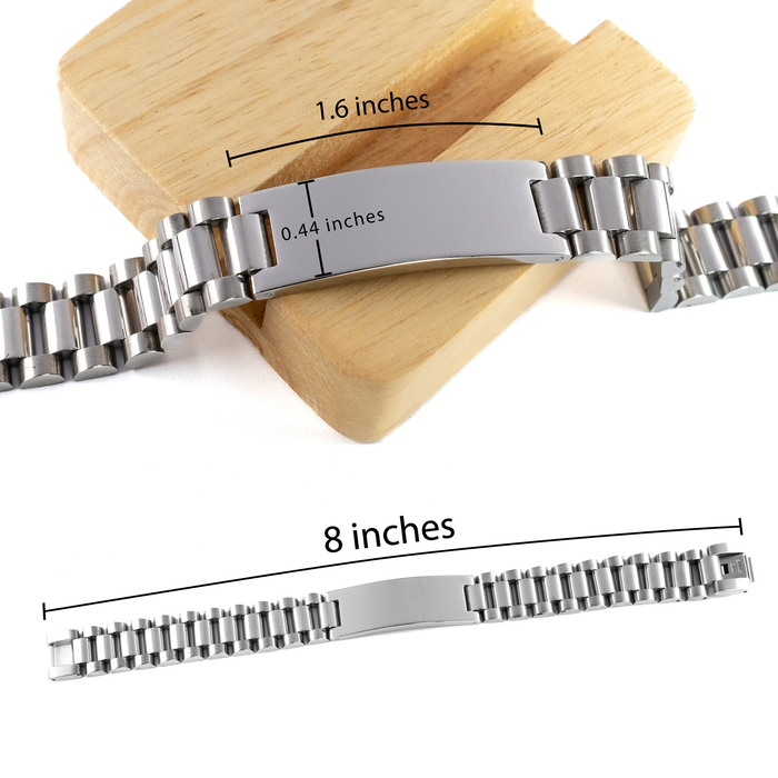 Analyst Gifts. Unique Mother Day Gift. A Respected Analyst and a Proud Mother . Ladder Stainless Steel Bracelet for Analyst Friends, Boss, Coworker