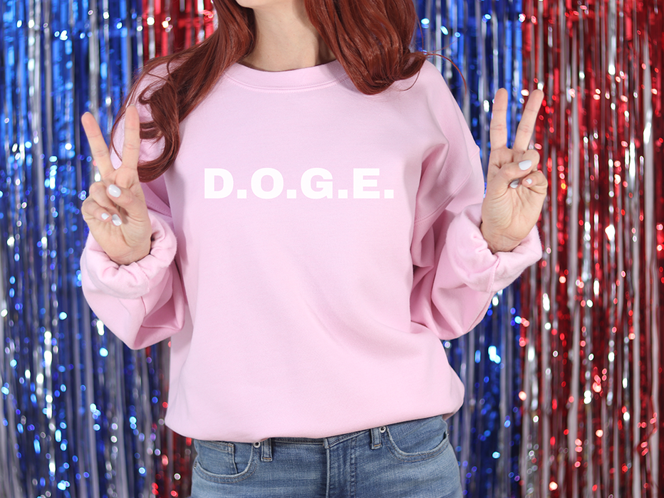 D.O.G.E. Unisex Sweatshirt for Republicans, Trump Supporters, Department of Government Efficiency, Political Activists, Political Apparel