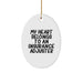 Funny Insurance Adjuster Gifts for Men, Oval Ornament Inspired by 'My Heart Belongs To An Insurance Adjuster', Christmas Unique Gifts from Friends - Image 1