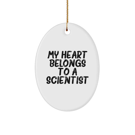 Funny Scientist Oval Ornament Gifts from Friends to Scientists at Christmas Unique Gifts - Image 1
