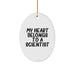 Funny Scientist Oval Ornament Gifts from Friends to Scientists at Christmas Unique Gifts - Image 1