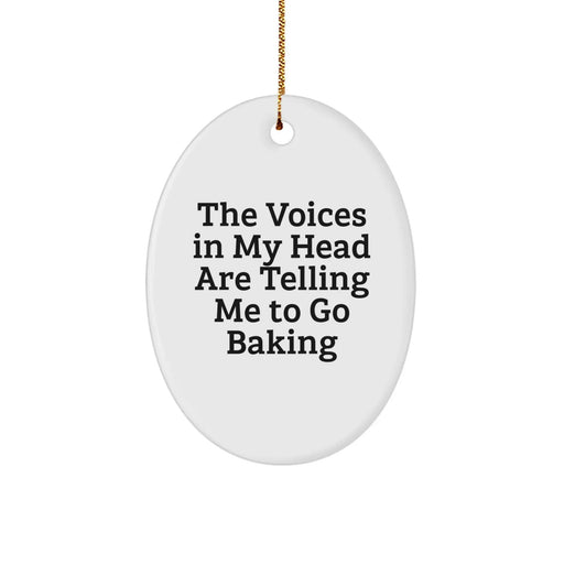 Funny Baking Oval Ornament Gift for Women Friends Family from Men - Image 1