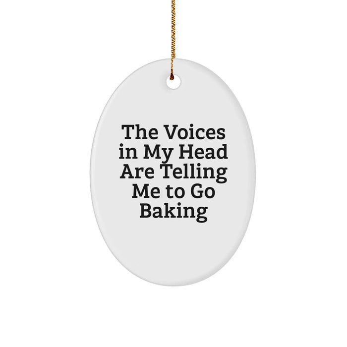 Funny Baking Oval Ornament Gift for Women Friends Family from Men - Image 1