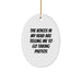 Funny Taking Photos Oval Ornament Gifts from Men for Taking Photos Enthusiasts, The Voices In My Head Are Telling Me To Go Taking Photos, Christmas Unique Gifts - Image 1