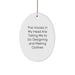 Funny Quotes Designing and Making Clothes Oval Ornament, Gifts for Designing and Making Clothes Enthusiasts, Christmas Unique Presents, Gifts from Family for Friends - Image 1