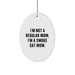 Funny Smoke Cat Mom Oval Ornament Gifts for Christmas from Family, Friends, or Coworkers - Image 1
