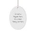 Funny Silver Tabby Cat Mom Gift for Her - Oval Ornament for Christmas Unique Presents, Gifts from Mom to Silver Tabby Cat Lover - Image 1