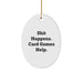 Funny Card Games Oval Ornament Gifts from Men to Friends, Card Games for Women, Christmas Unique Gifts for Card Games Enthusiasts - Image 1