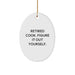 Funny Christmas Unique Gifts from Friends to Family Cooks - Oval Ornament - Retired Cook Figure It Out Yourself - Image 1