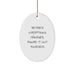 Funny Quote Gifts for Operations Manager Oval Ornament Christmas Unique Decorations from Family Friends - Image 1