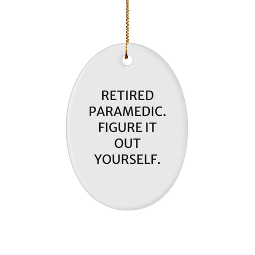 Funny Rescue Worker Gifts from Friends - Retired Rescue Worker Oval Ornament for Christmas Unique Gifts for Rescue Workers - Image 1