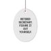 Funny Secretary Quote Oval Ornament Gifts from Friends to Secretary for Christmas - Image 1