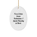 Funny Oval Ornament - 'I'm A Crime Scene Technician. I Speak Fluently In genius.' Christmas Unique Gifts from Friends to Family Crime Scene Technician - Image 1