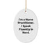Funny Nurse Practitioner Gifts from Friends - I Speak Fluently In genius Oval Ornament, Christmas Memorable Presents for Her, By Her, or For Her - Image 1