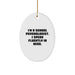 Funny School Psychologist Gifts From Friends - I Speak Fluently In genius Oval Ornament Christmas Unique Gifts - Image 1
