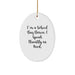 Funny School Bus Driver Gifts from Friends and Family - Unique Oval Ornament for Christmas - Image 1