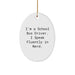 Funny School Bus Driver Gifts from Men - Oval Ornament for School Bus Driver Friends - School Bus Driver Christmas Unique Gifts by I'm A School Bus Driver. I Speak Fluently In genius. - Image 1