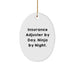 Funny Ninja Insurance Adjuster Oval Ornament, Gifts from Family for Insurance Adjuster Men, Unique Christmas Unique Gifts - Image 1