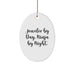 Funny Jeweler Gifts from Men for Women - Oval Ornament 'Jeweler By Day. Ninja By Night.' - Image 1