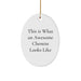 Funny Chemist Gifts for Men - Oval Ornament This Is 'What an Awesome Chemist Looks Like' Christmas Unique Presents from Friends - Image 1