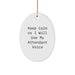 Funny Attendant Oval Ornament, 'Keep Calm Or I Will Use My Attendant Voice', Christmas Unique Gifts from Friends, Perfect for Attendant Lovers, Oval Shaped, White, 3.25" tall - Image 1