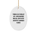 Funny Real Estate Agent Gifts from Christmas Unique Gifts for Real Estate Agent Men - Oval Ornament Decor - Image 1