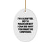Funny Lawyer Oval Ornaments Gifts for Friends Family from Men Women Lawyer Christmas Unique Decorations - Image 1